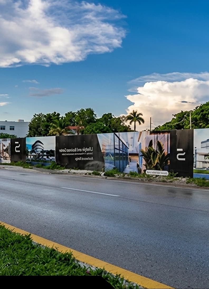 Valla tapial y estructuras metálica para publicidad